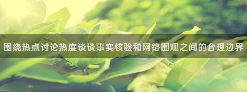 91吃瓜热门搜索：围绕热点讨论热度谈谈事实核验和网络围观之间的合理边界