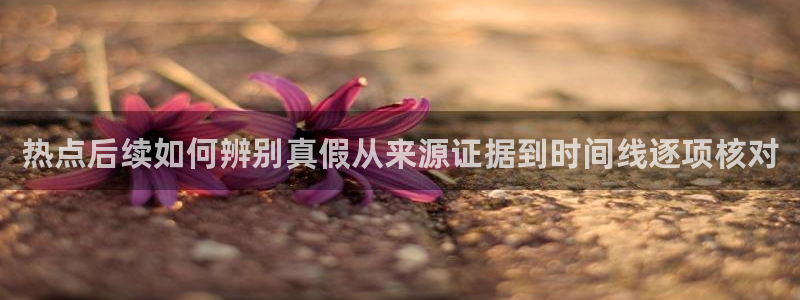 91吃瓜事件资讯：热点后续如何辨别真假从来源证据到时间线逐项核对