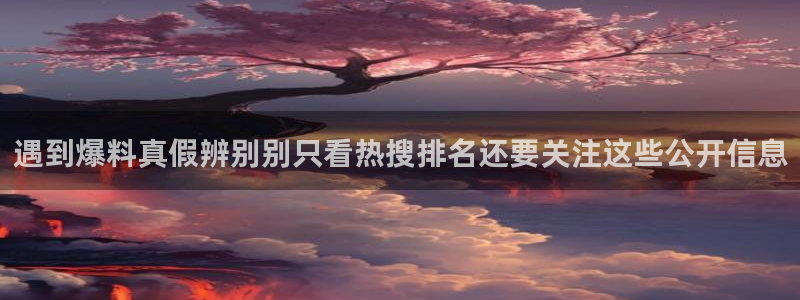 91吃瓜热搜榜：遇到爆料真假辨别别只看热搜排名还要关注这些公开信息